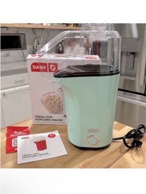 New! DASH Fresh Pop Hot Air Popcorn Maker Makes 16 Cups
